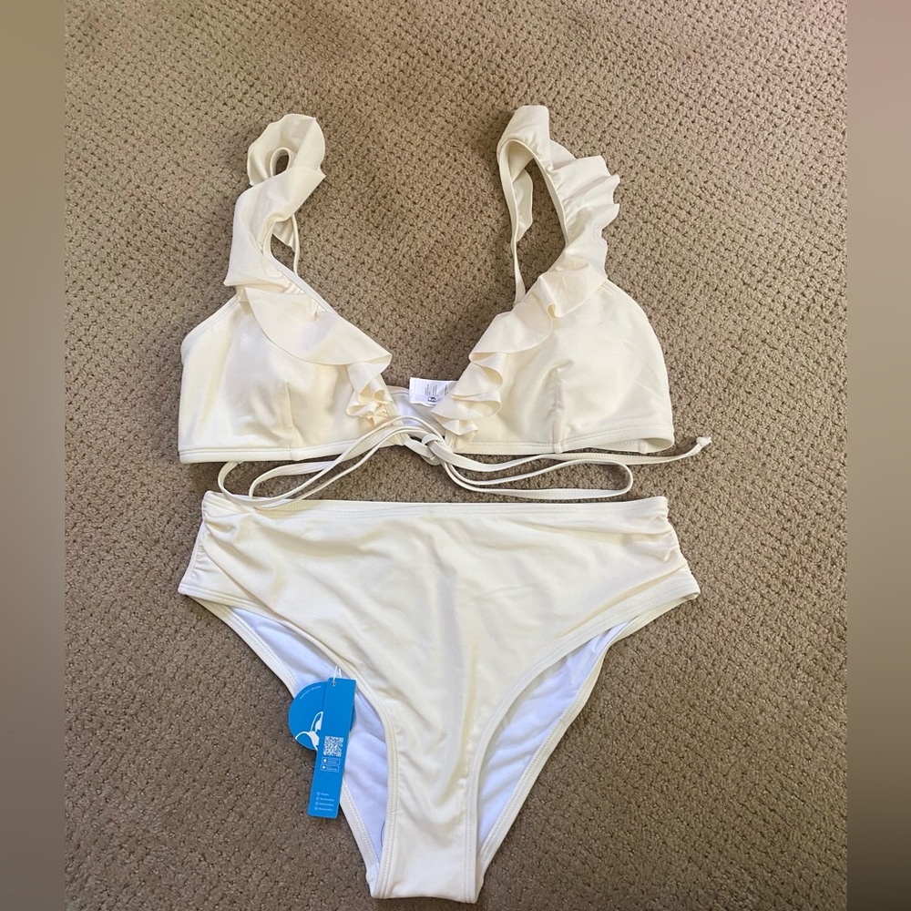 White Bikini Cupshe